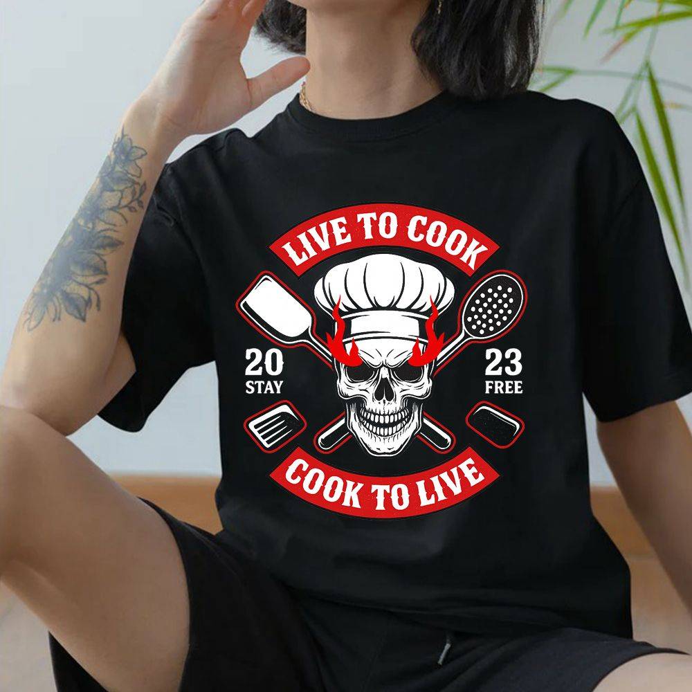 Live To Cook Cook To Live T-Shirt