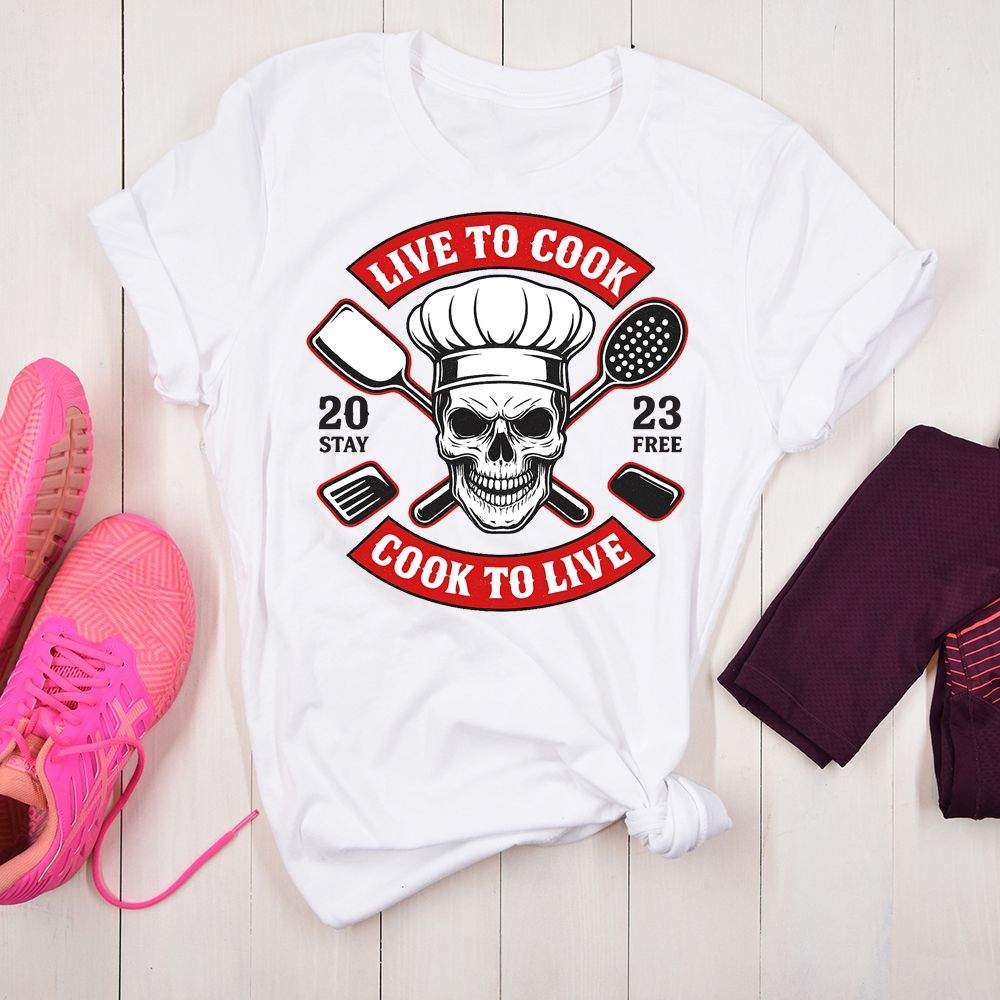 Live To Cook Cook To Live T-Shirt