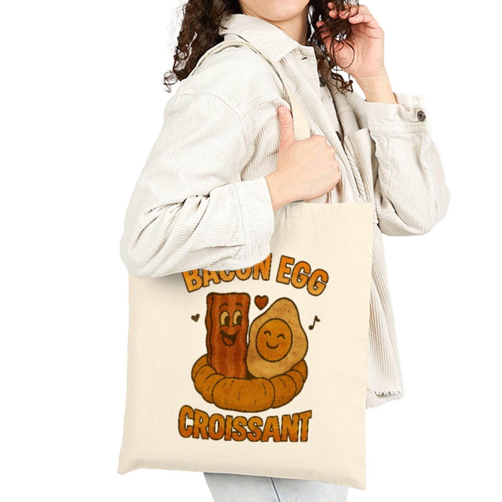 Tode Bacon Egg And Cheese Croissant 21 Natural Tote
