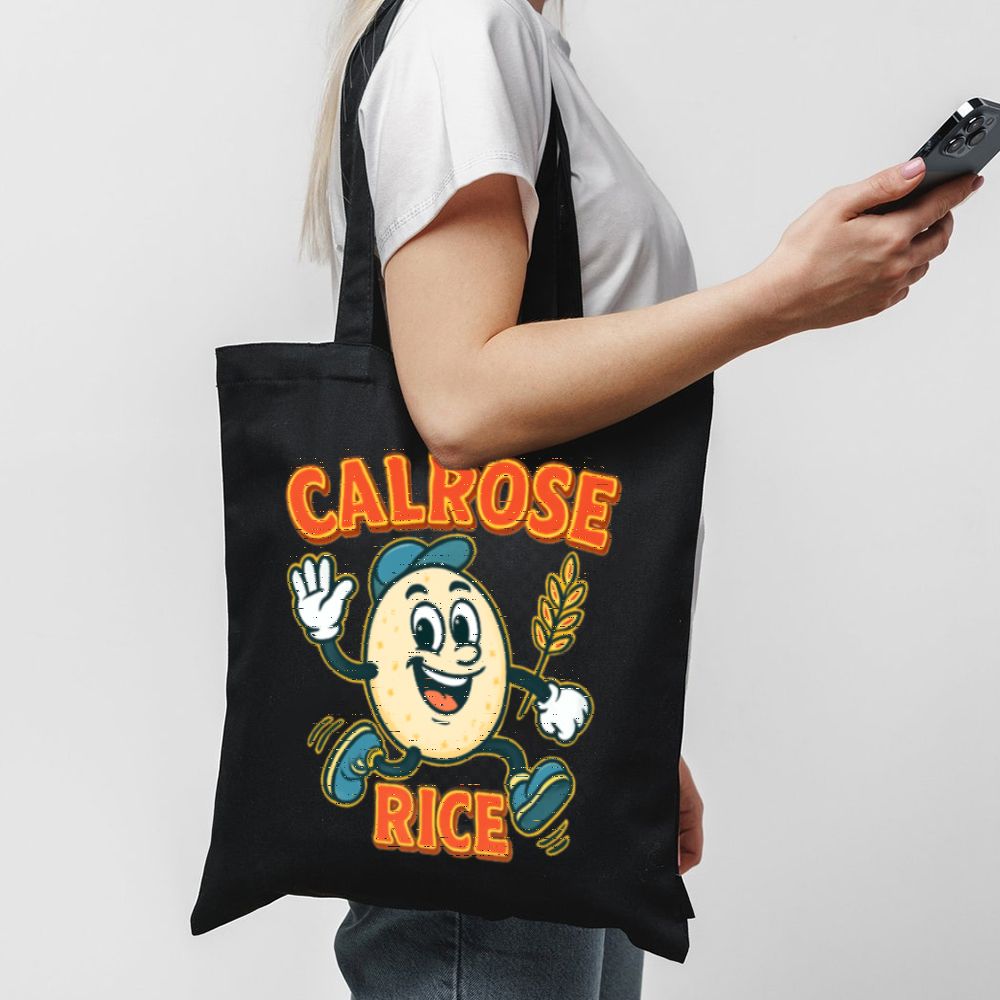 Tode Funny Calrose Rice 1 Black Tote