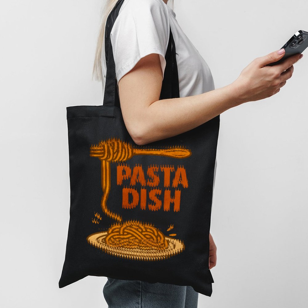 Tode Pasta Dish 1 Black Tote