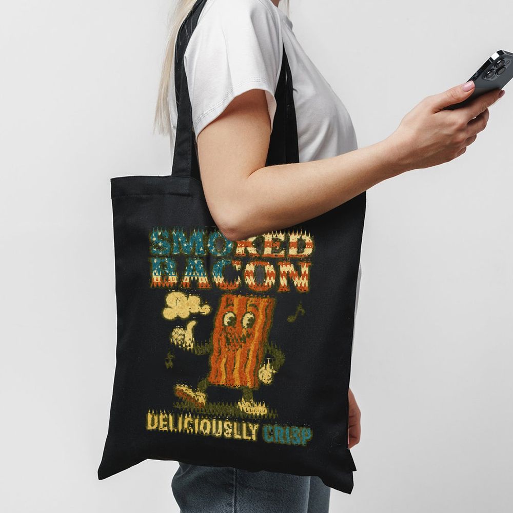 Tode Smoked Bacon 1 Black Tote