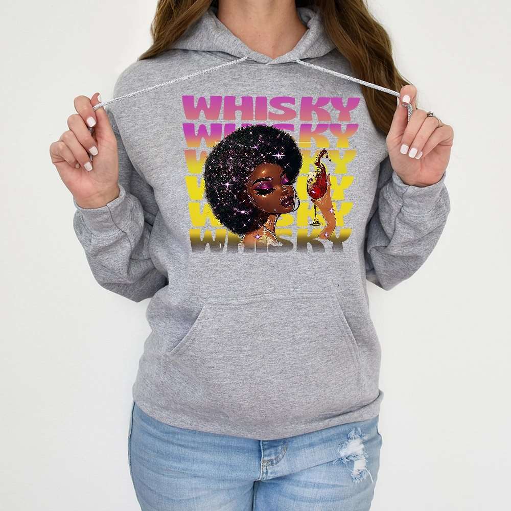 Whisky Afro Woman Art