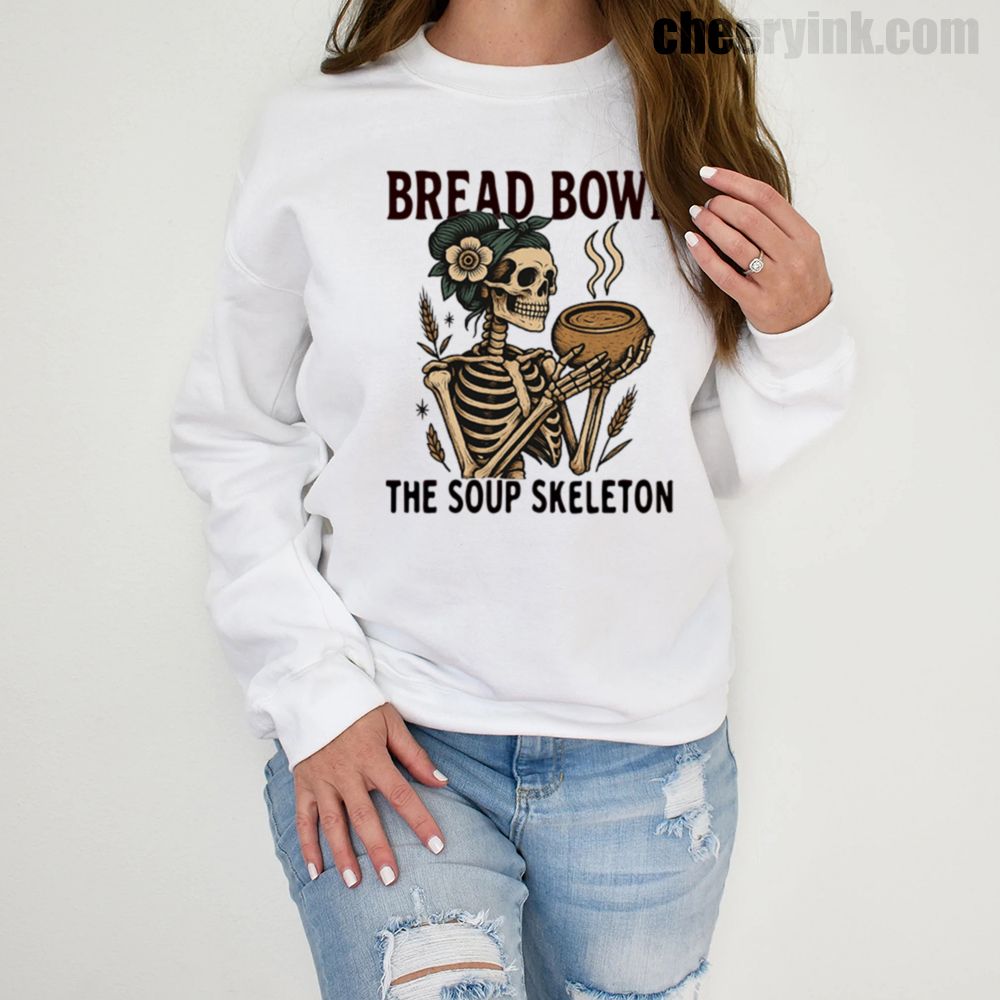 Bread Bowl Soup Skeleton Sweatshirt