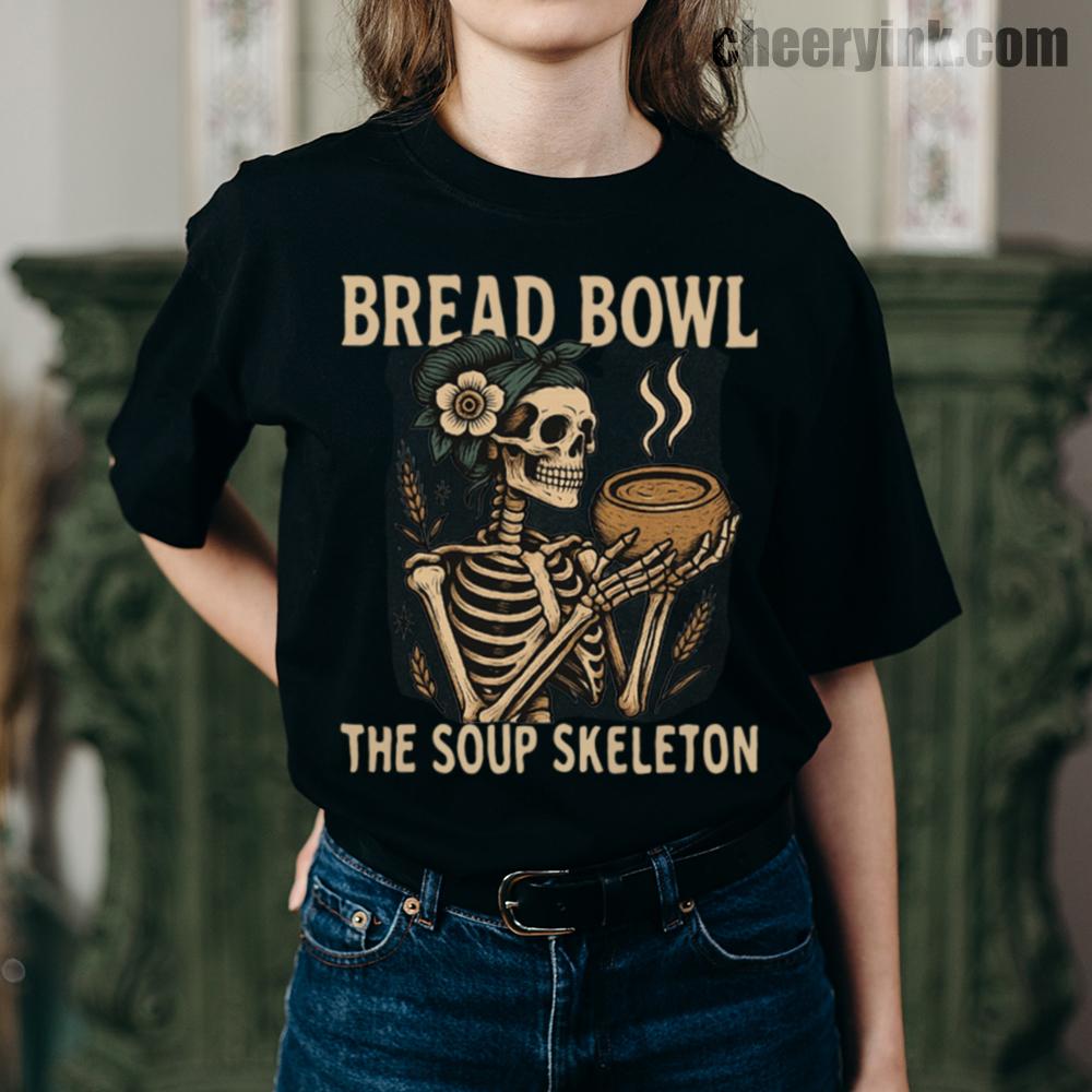 Bread Bowl Soup Skeleton T-Shirt
