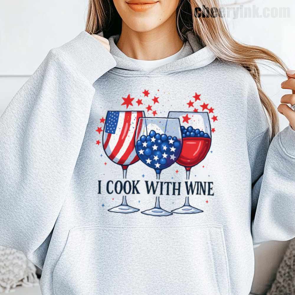 I Cook With Wine Hoodie