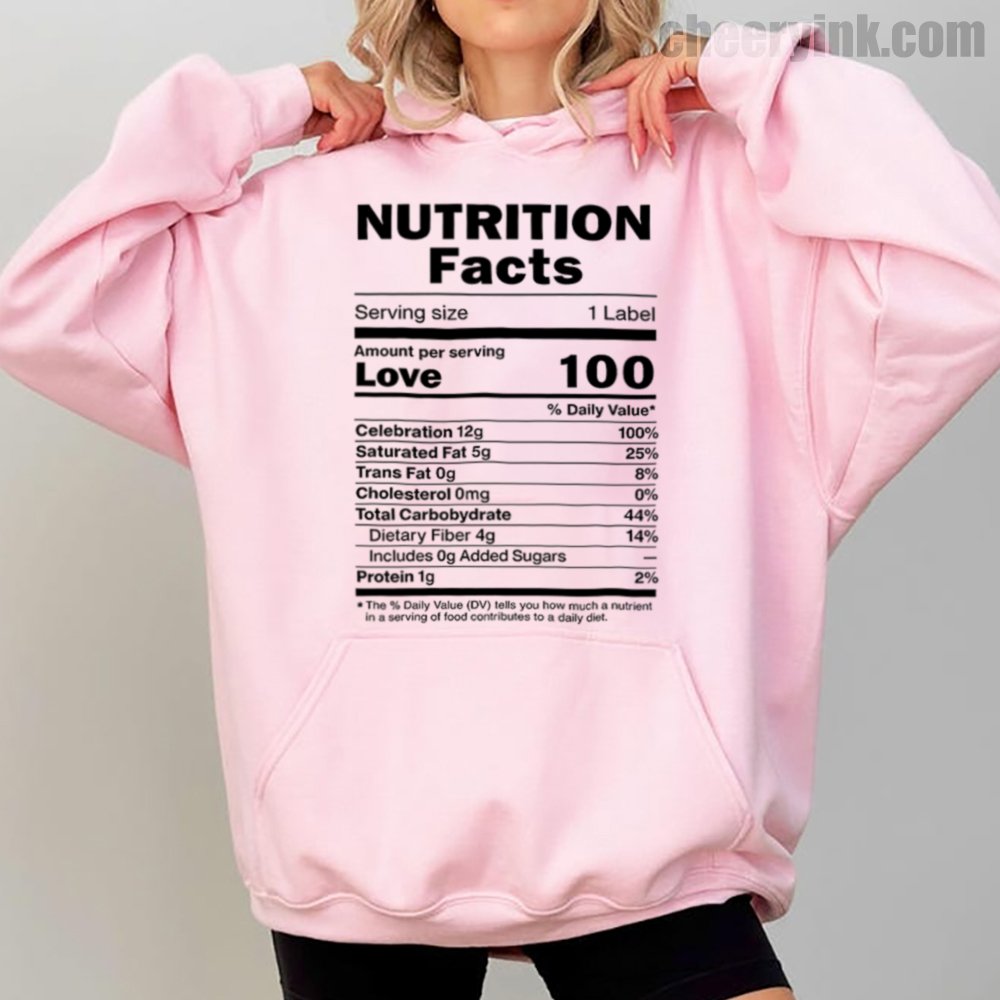 Hoodie Nutrition Facts Label 2 Hoodie