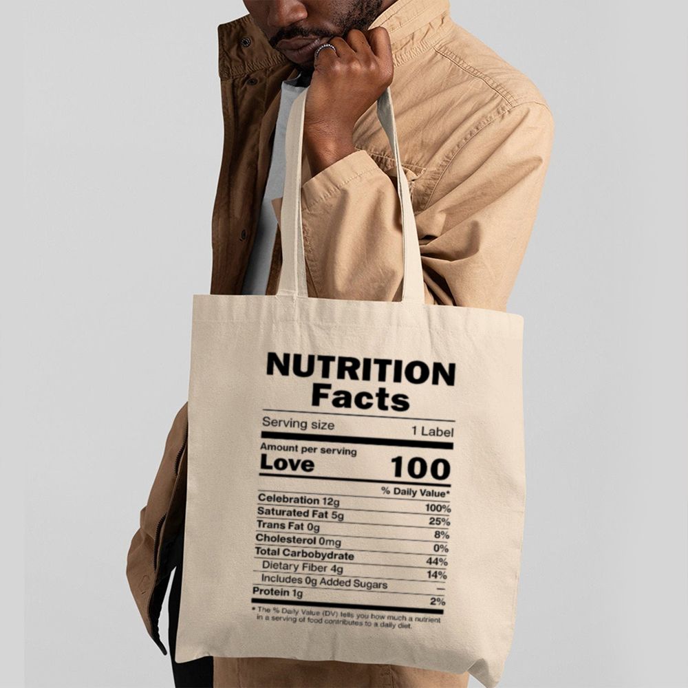 Nutrition Facts Label Tote Bag