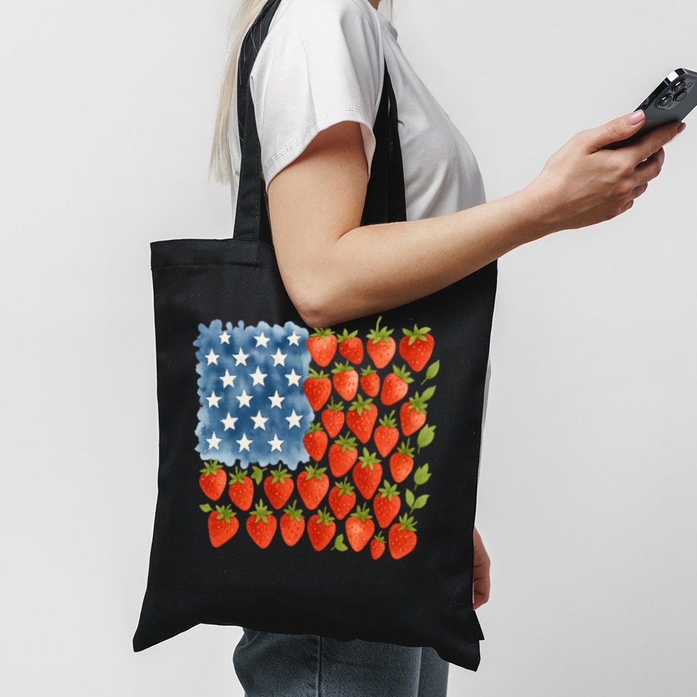Tote Strawberry 1 Black Tote