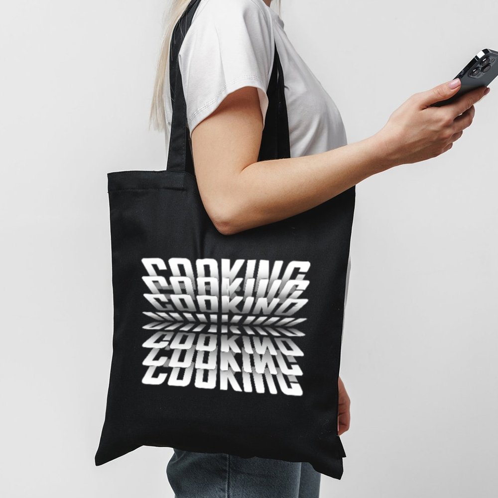 Tshirt Cooking Tote Cooking 1 Black Tote