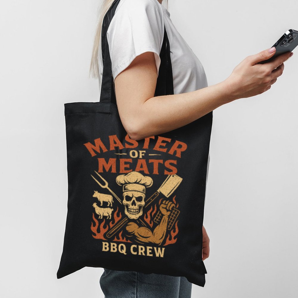Tshirt Master Of Meats Bbq Tote Master Of Meats Bbq 1 Black Tote