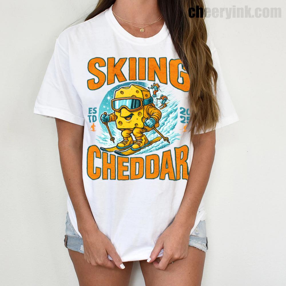 Tshirt Skiing Cheddar Cheese 6 T Shirt