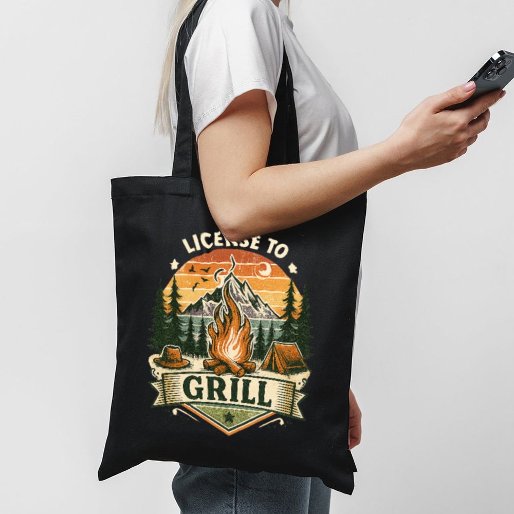 Tote License To Grill 1 Black Tote