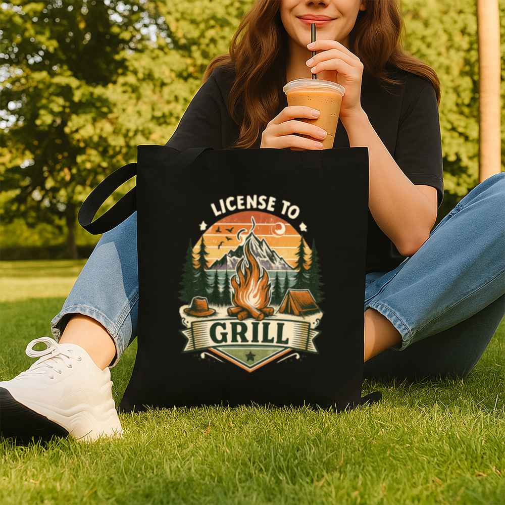 License to Grill Tote Bag