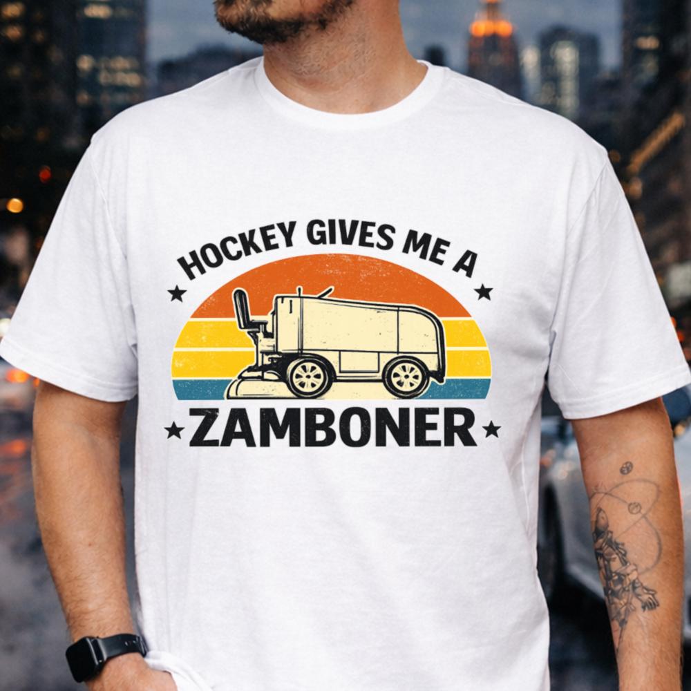 Hockey Gives Me a Zamboner Funny T-Shirt