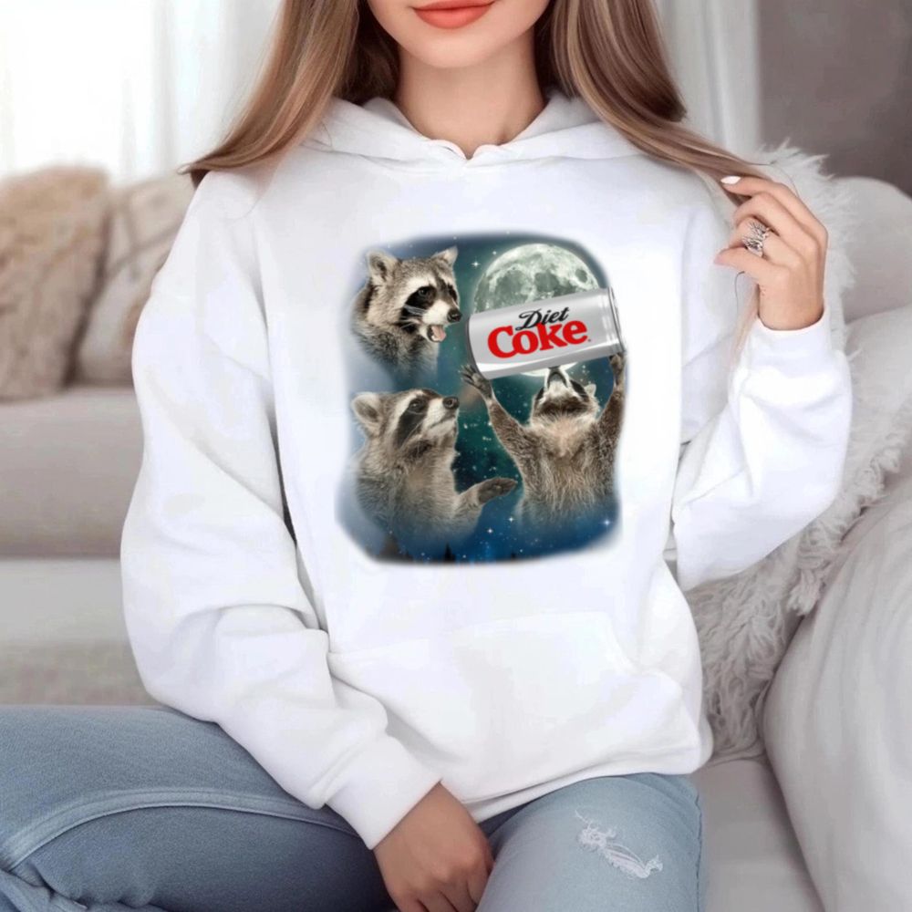 Three Raccoons Diet Coke 6 Hoodie T Shirt
