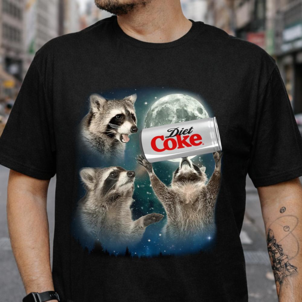 Three Raccoons Diet Coke Funny T-Shirt