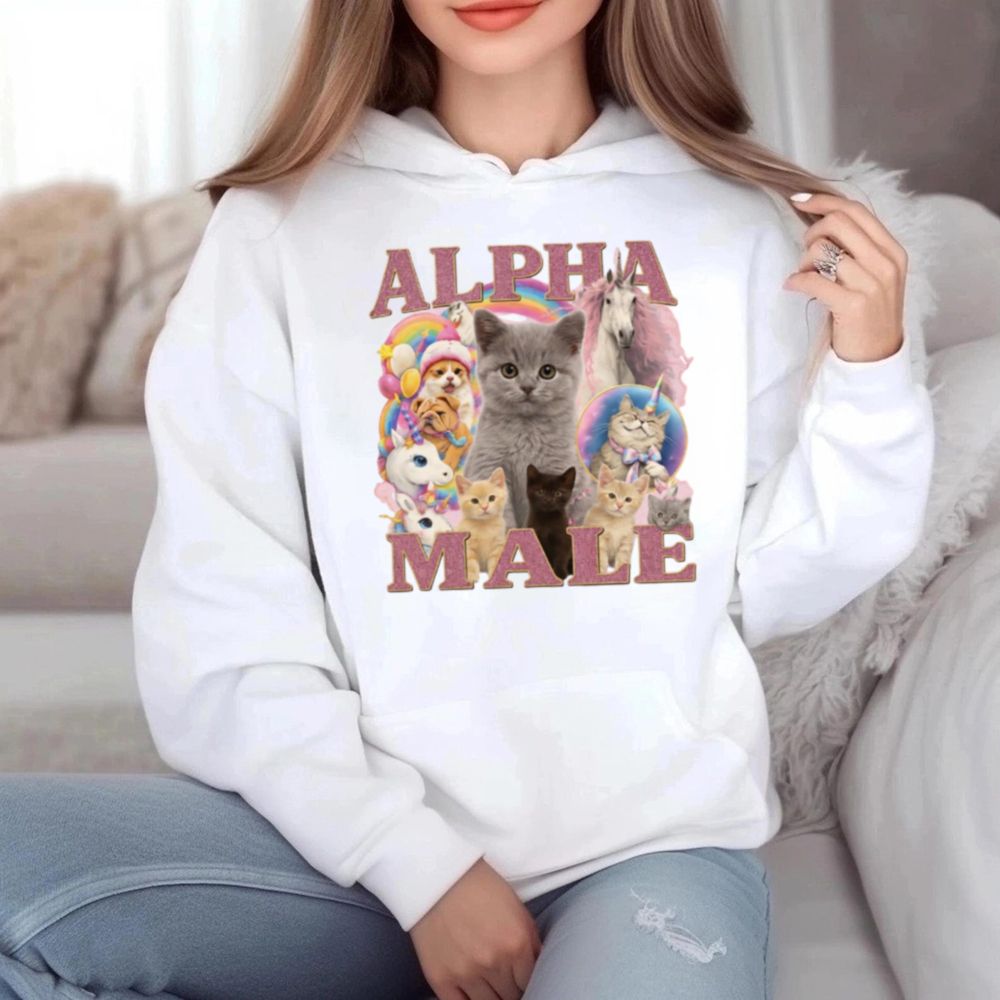 Alpha Male Funny Kitten 6 Hoodie T Shirt