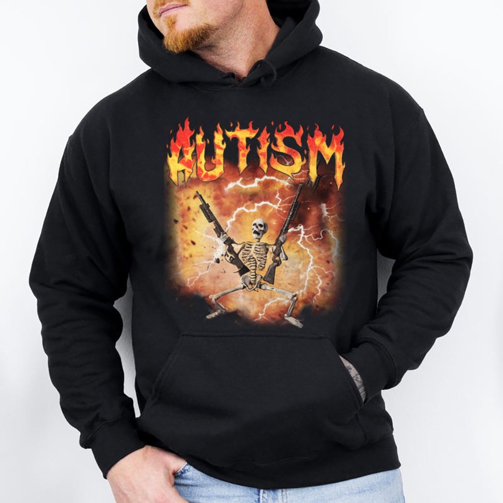 Autistic Funny Skeleton Shirt 2