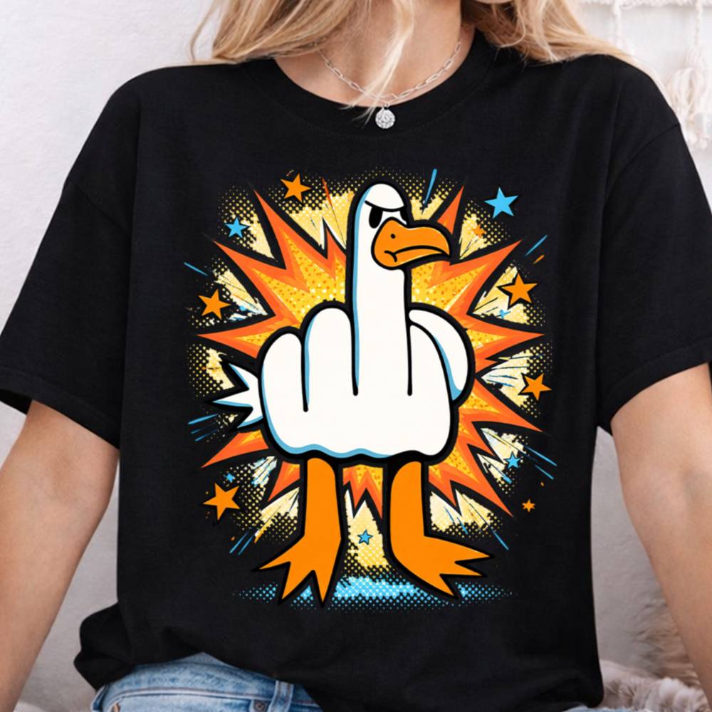 Angry Duck Funny T-Shirt