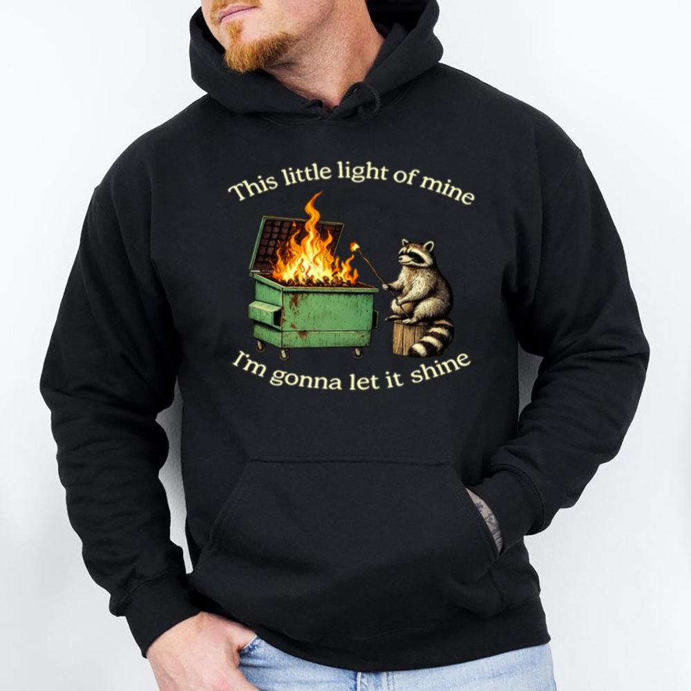 Dumpster Fire Raccoon Shirt 2