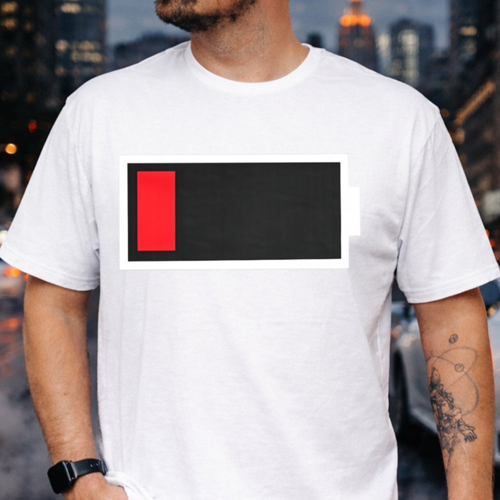 Low Battery Funny T-Shirt