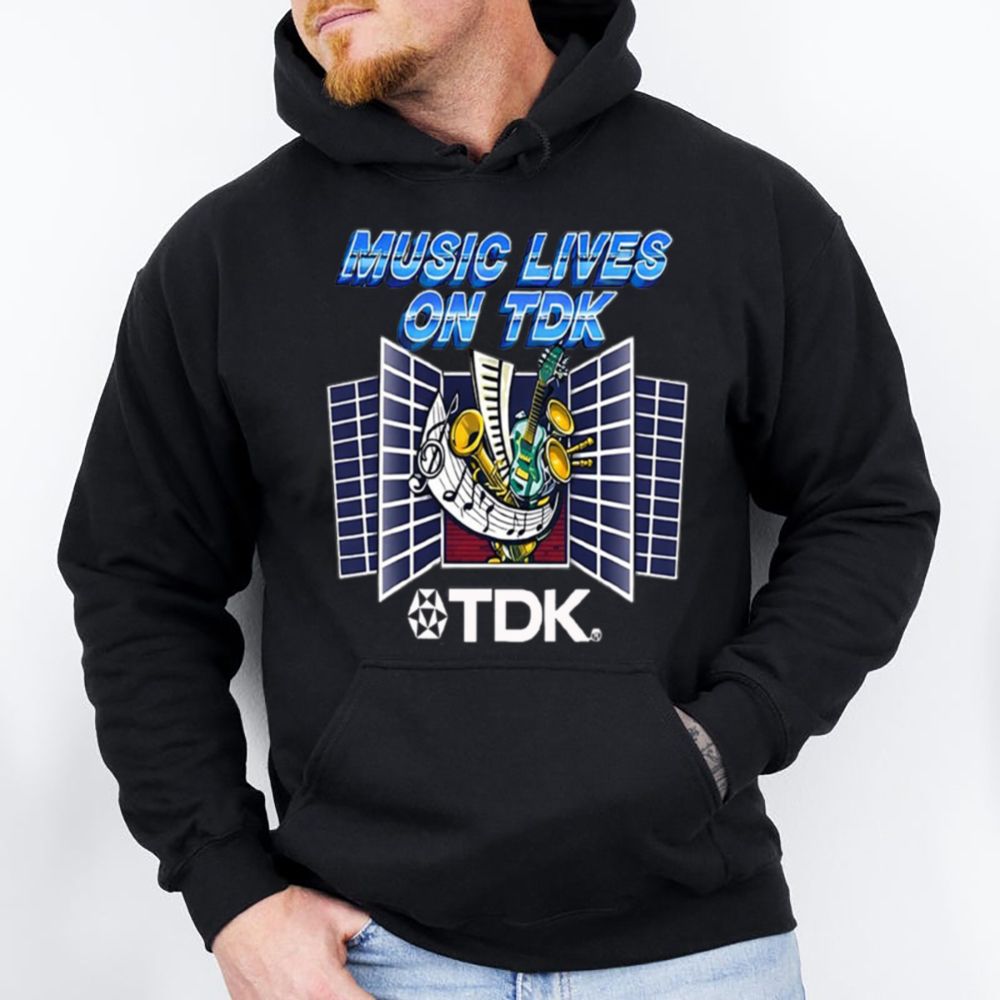 Music Lives On Tdk Boombox Stranger Things 28 Hoodie T Shirt