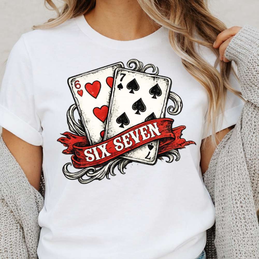 Six Seven Playing Cards T-Shirt