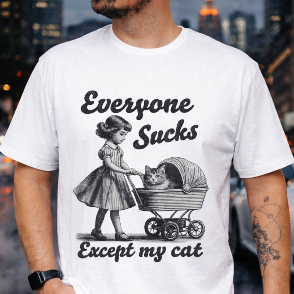 Funny Introvert Cat Preference T-Shirt