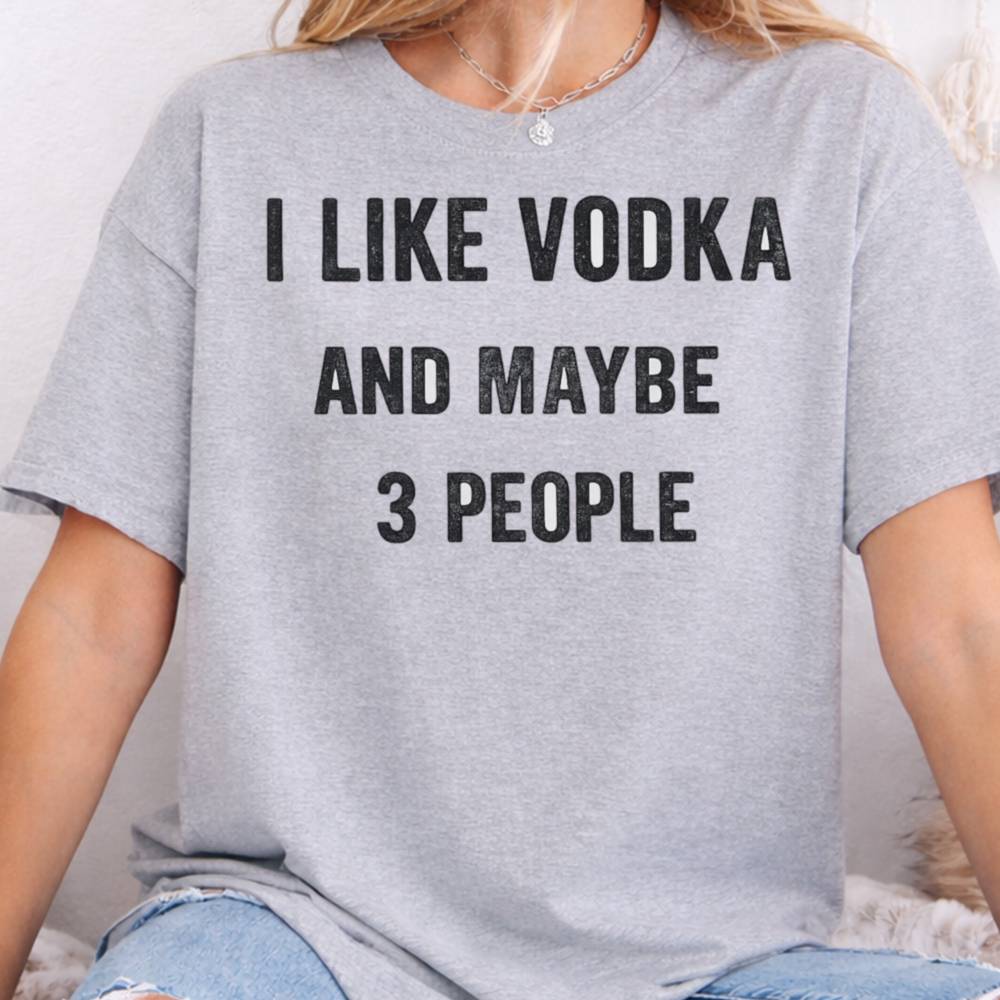 Funny Vodka Anti Social Mood T-Shirt