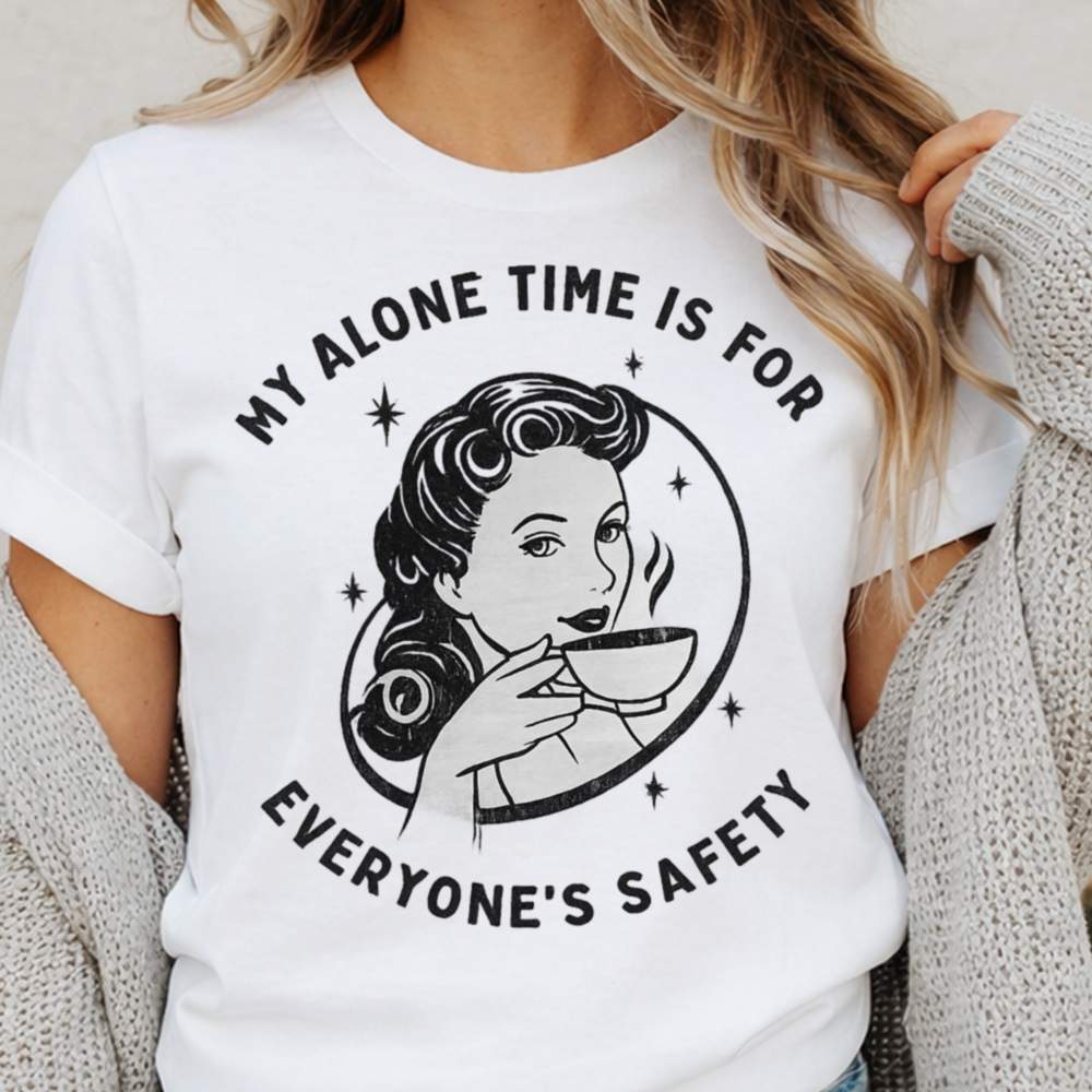 Funny Introvert Caffeine Fueled Solitude Ritual T-Shirt