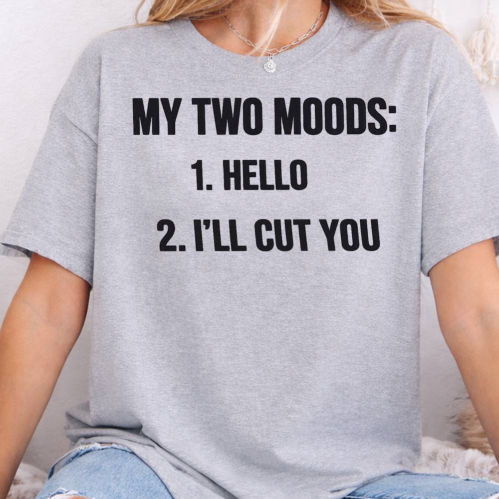 My Two Moods 1 Hello 2 I Ll Cut You Inappropriate Shirts For Introverts 8