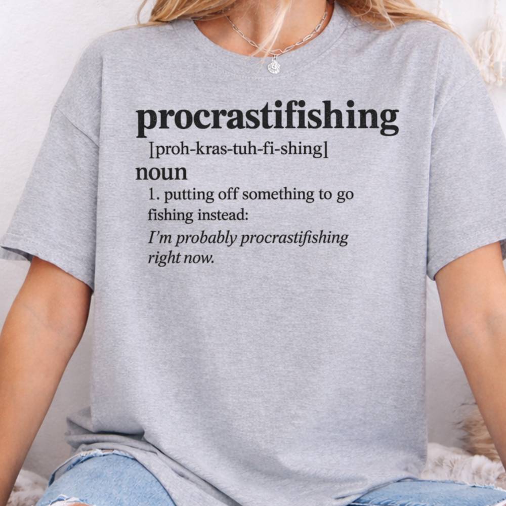 Procrastifishing Proh Kras Tuh Fi Shing Noun Shirt 5
