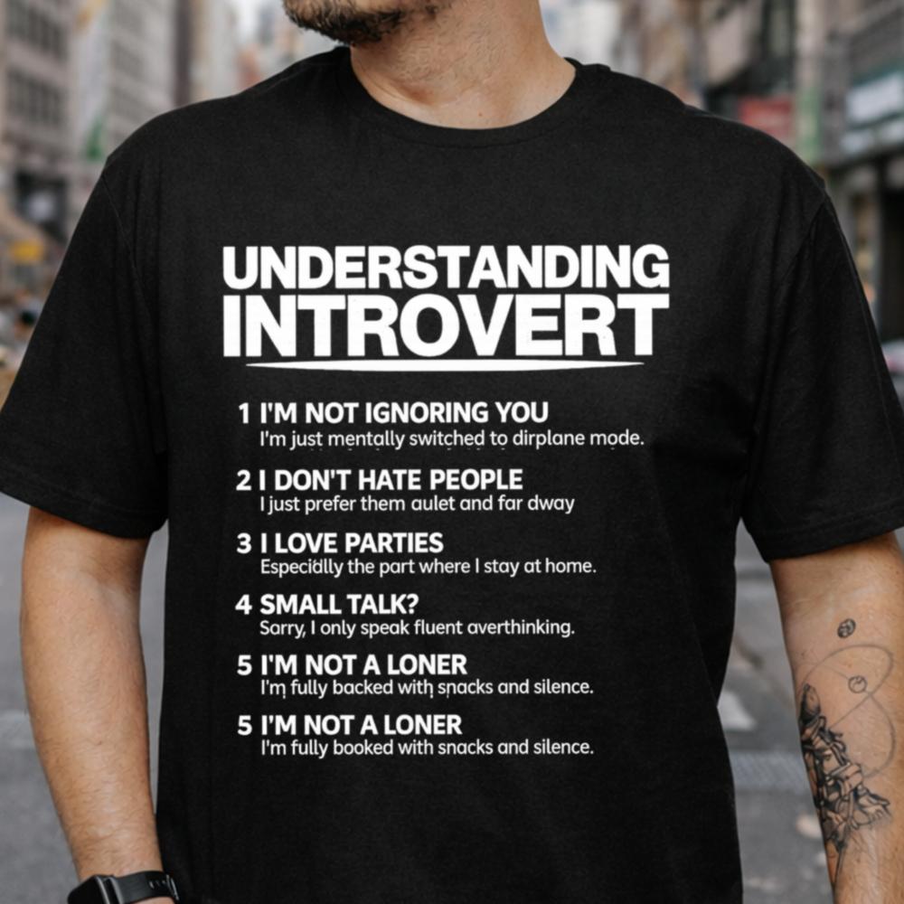 Funny Dark Humor Introvert Airplane Mode T-Shirt