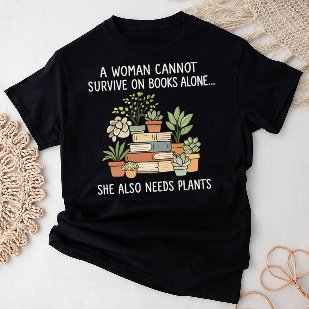 Books And Plants T Shirt Perfect For Introverts