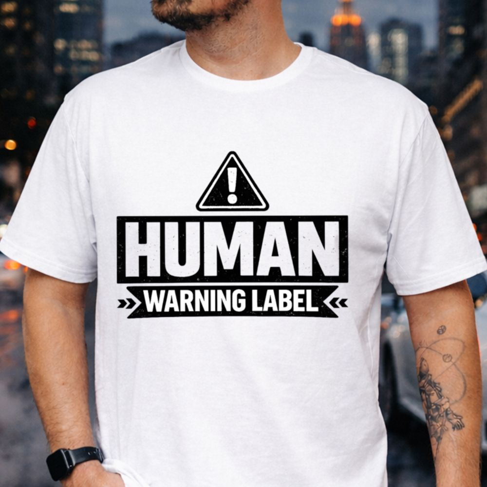 Warning Label T Shirt Make A