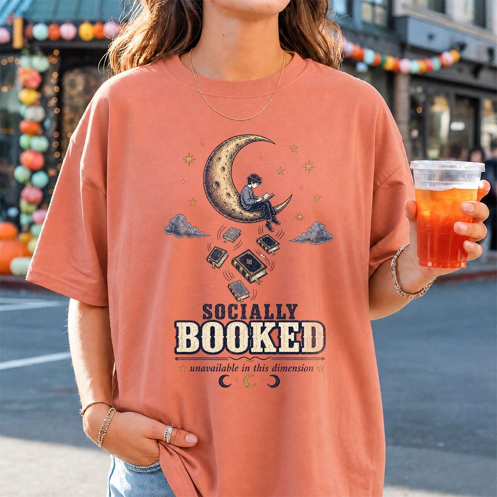 Socially Booked T-Shirt – Funny Gift for Book Lovers