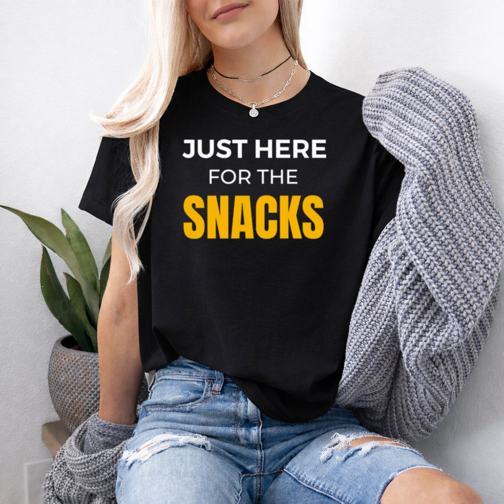 Adult Humor Shirt Just Here For The Snacks, Snack-First Introvert Tee 2