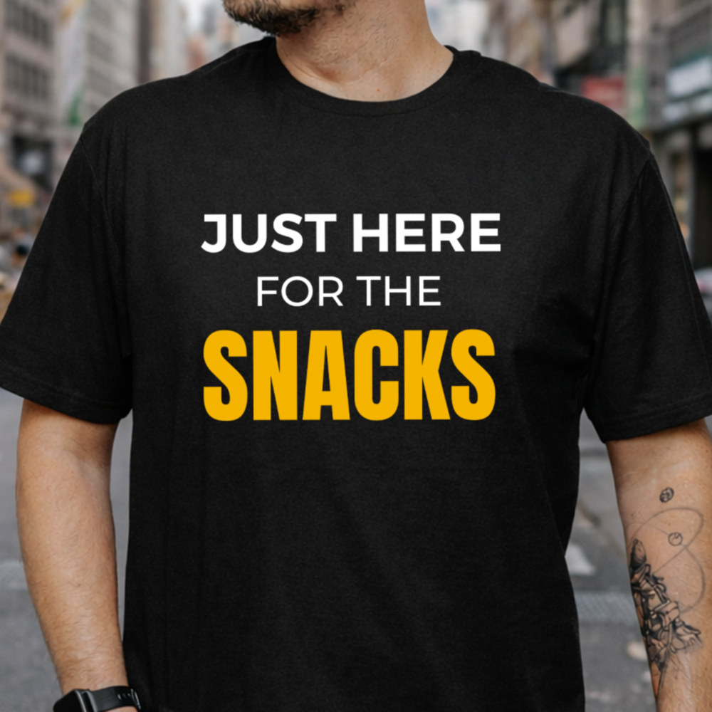 Adult Humor Shirt Just Here For The Snacks, Snack-First Introvert Tee Image 3 Adult Humor Shirt Just Here For The Snacks, Snack-First Introvert Tee 3