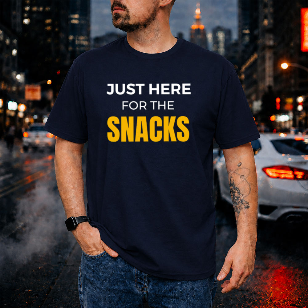 Adult Humor Shirt Just Here For The Snacks, Snack-First Introvert Tee Image 5 Adult Humor Shirt Just Here For The Snacks, Snack-First Introvert Tee 5
