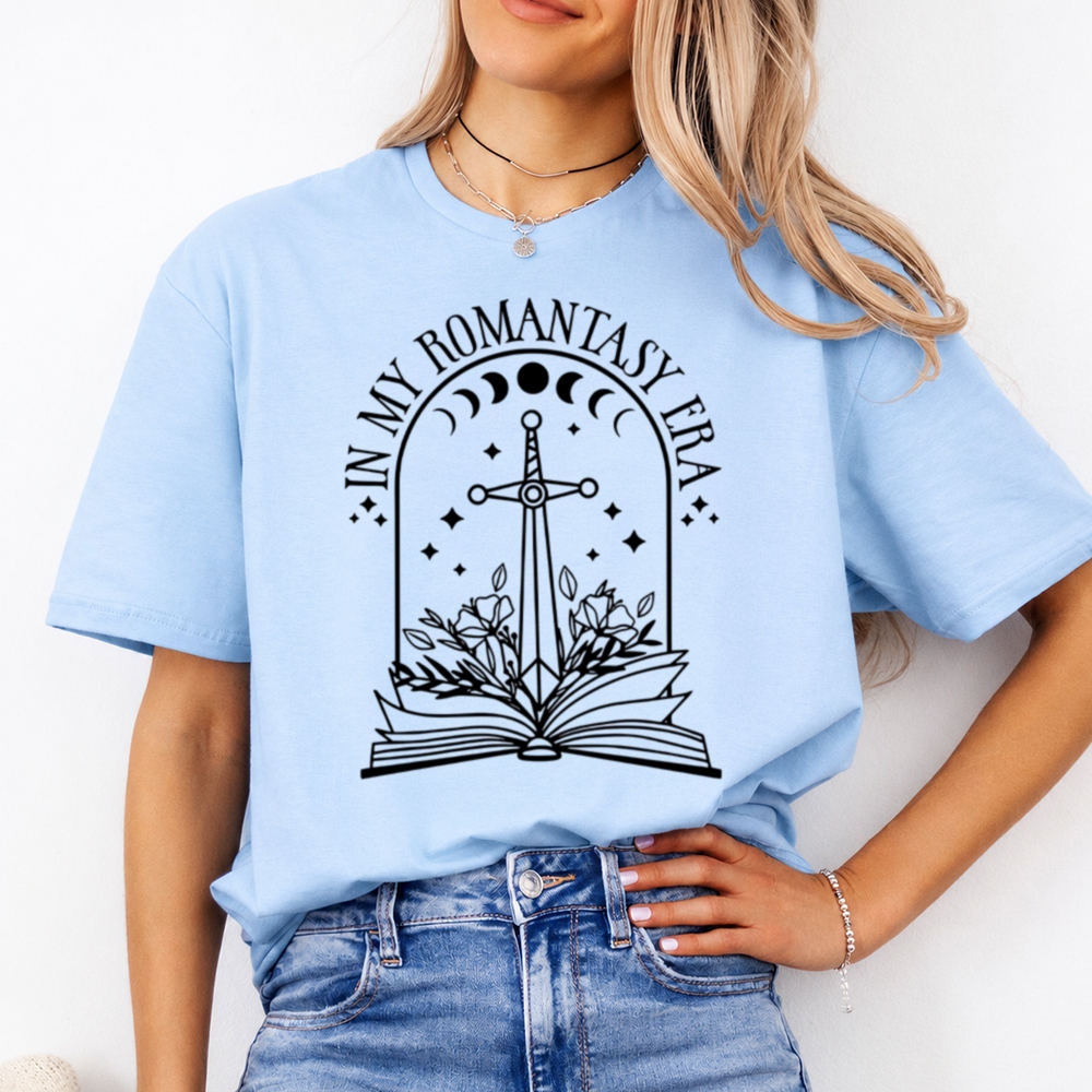 Bookish Book Lover T-Shirt - In My Romantasy Fra