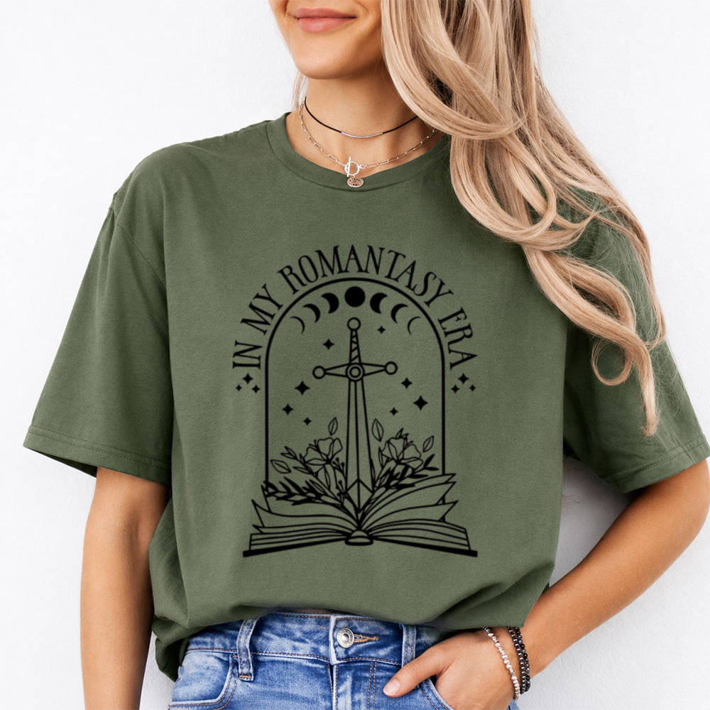 Bookish Book Lover T-Shirt – In My Romantasy Fra Image 5 Bookish Book Lover T-Shirt - In My Romantasy Fra 5