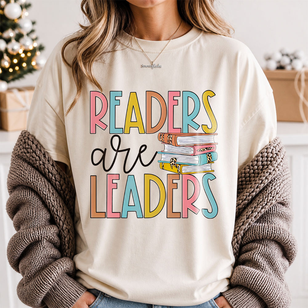 Bookish Book Lover T-Shirt – Readers Are Leaders Image 3 Bookish Book Lover T-Shirt - Readers Are Leaders 3