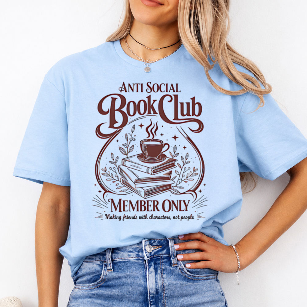Booktrovert Shirt Anti Social Book Club Member Only Image 3 Booktrovert Shirt Anti Social Book Club Member Only 3