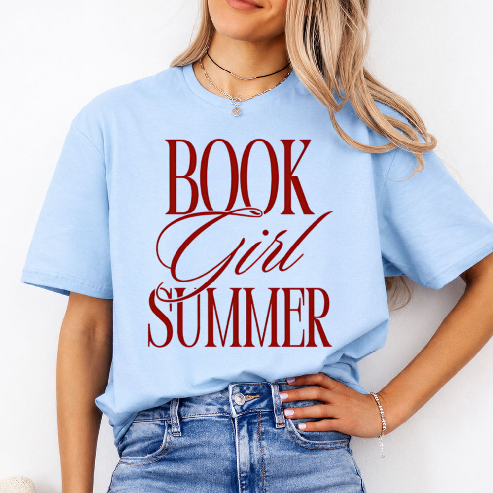 Bookworm Shirt 'Book Girl Summer' Script Tee