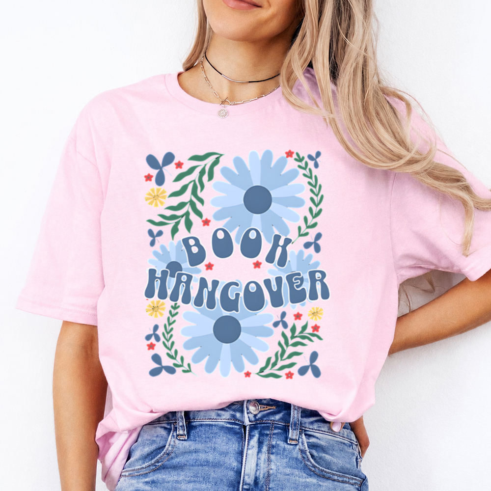 Bookworm Shirt Book Hangover Retro Floral Quote