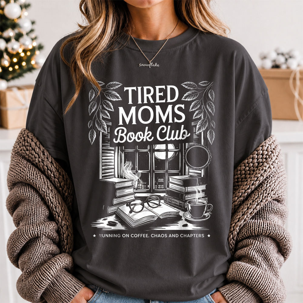 Bookworm Shirt Tired Moms Book Club Graphic Tee