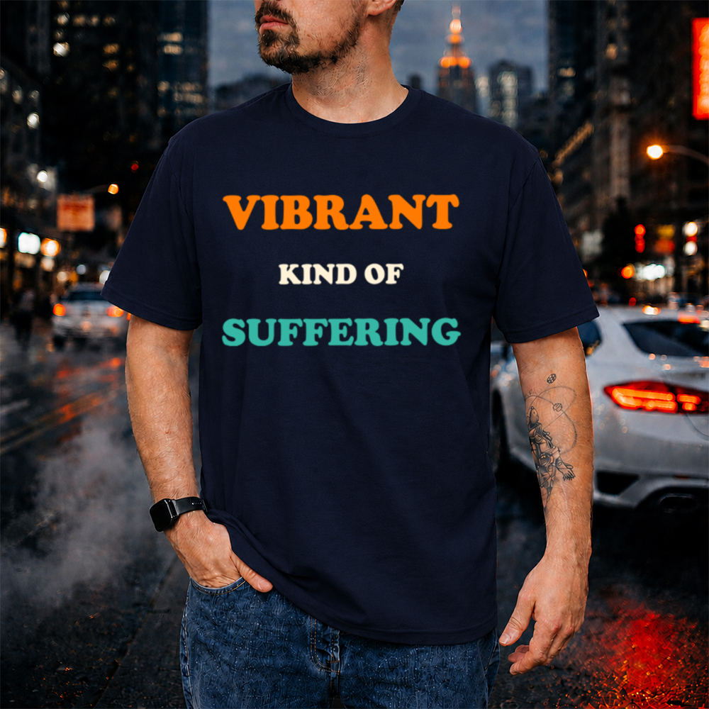 Burnt Out Dark Humor T-Shirt - A Humorous Take On The Contrast Between Vibrancy