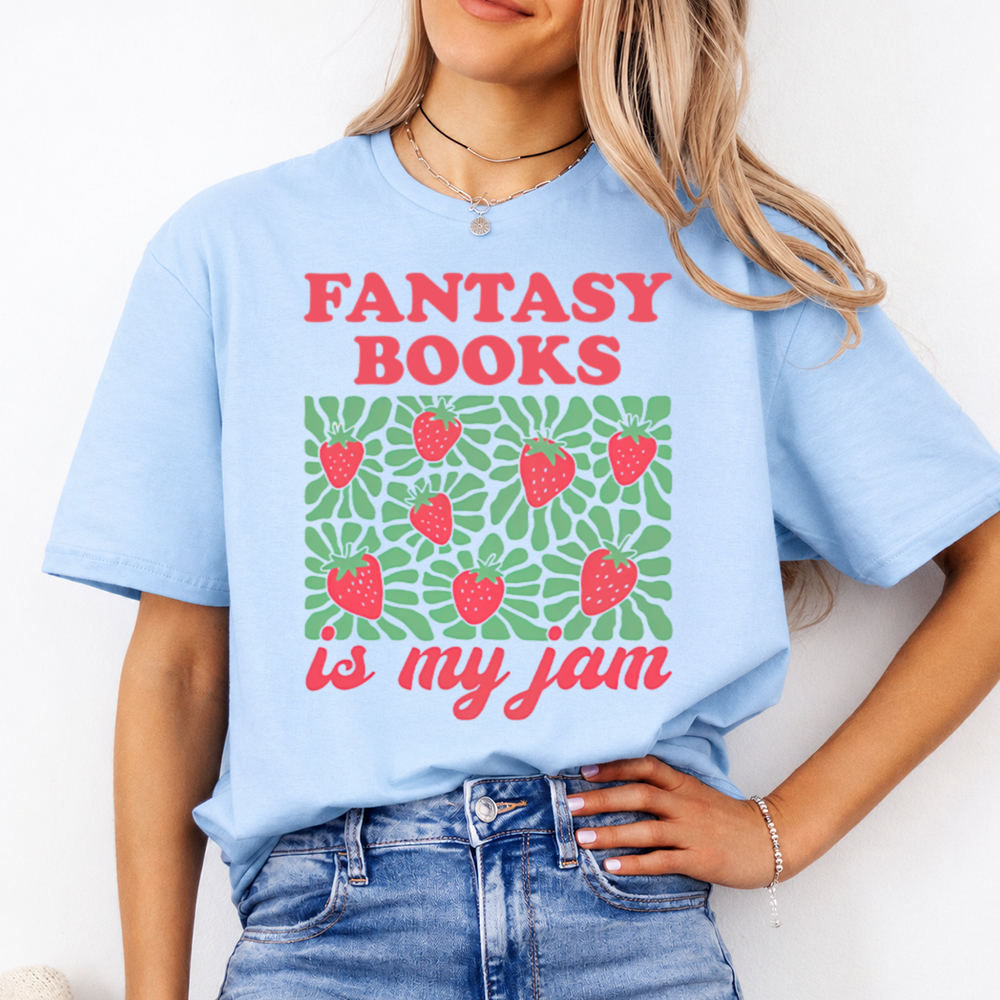 Fantasy Reader Shirt Strawberry Jam Motif