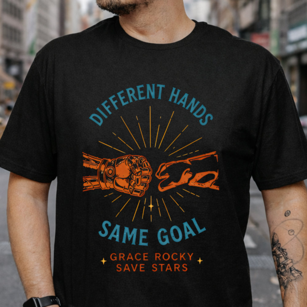 Fist My Bump Grace Rocky Save Stars Shirt – Project Hail Mary Fan Shirt 3